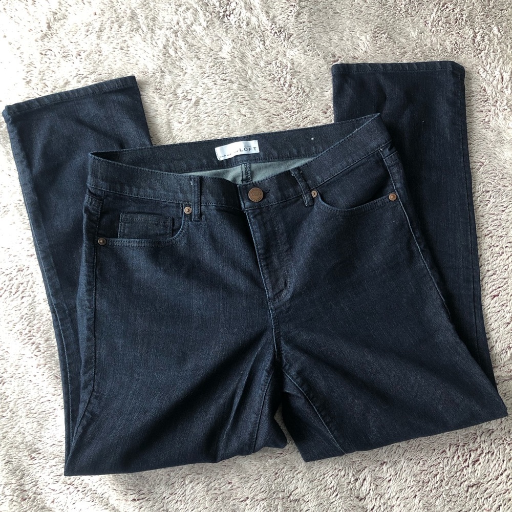 modern kick crop blue jeans / size 28/6